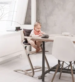 Leander Højstole|Classic Bøjle til Højstol - Whitewash m. Læderstrop