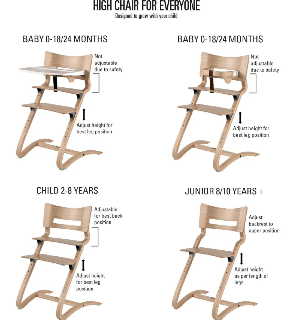 Leander Højstole>Classic Højstol - 55x56x83 cm - Natur