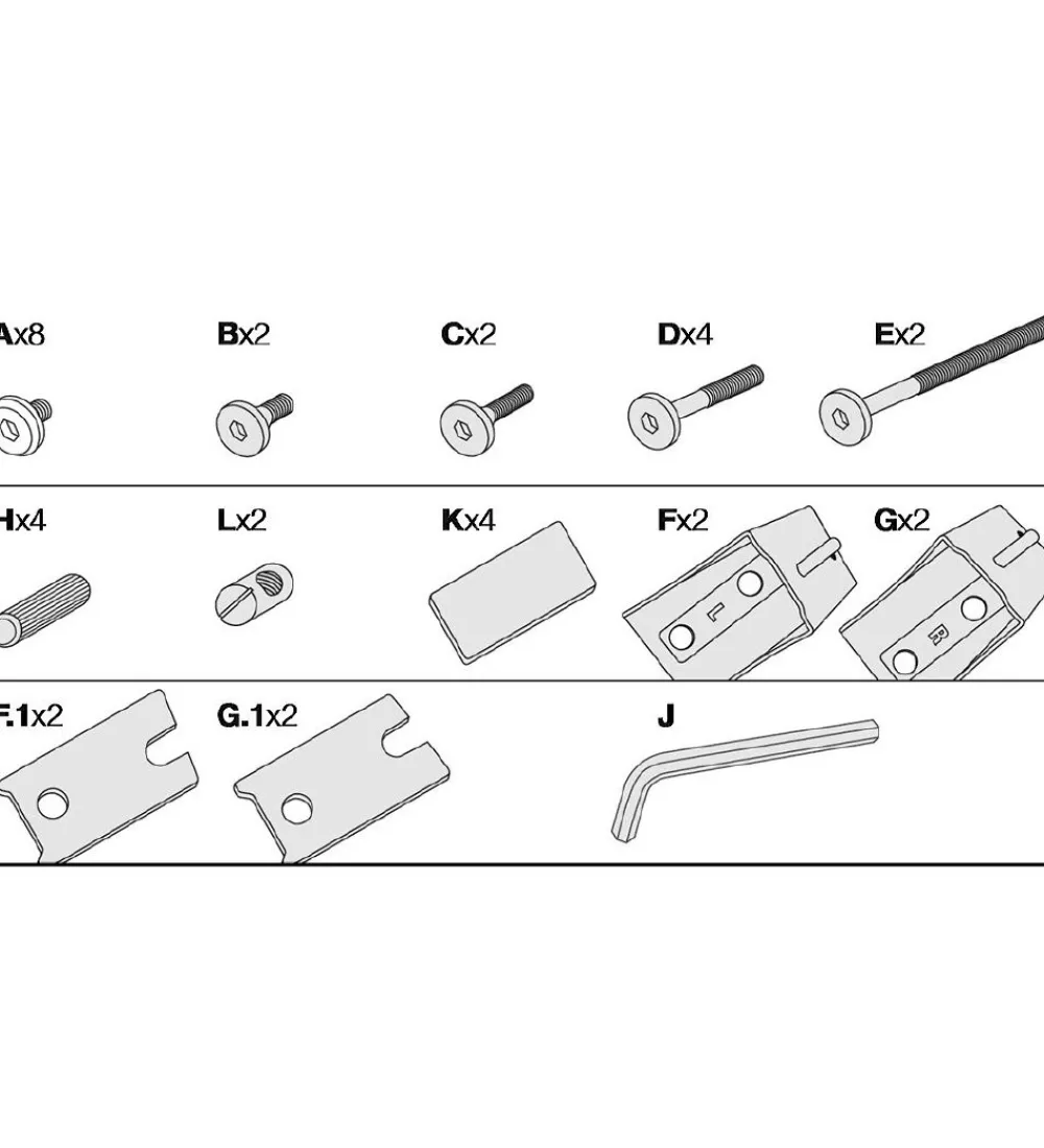 Leander Højstole|Classic Tilpasningssæt til Højstol - 37 Dele - Skruer/Be