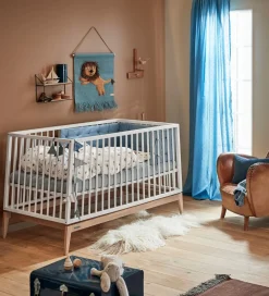 Leander Senge></noscript>Luna Babyseng - 140x70 - Hvid/Eg