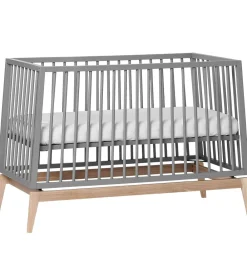 Leander Senge|Luna Babyseng - 120x60 - Grå/Eg