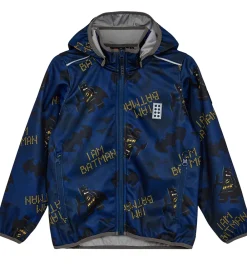 Børn LEGO® Wear Softshell>LEGO® Batman Softshelljakke - LWScout 201 - Mørkeblå m. Print
