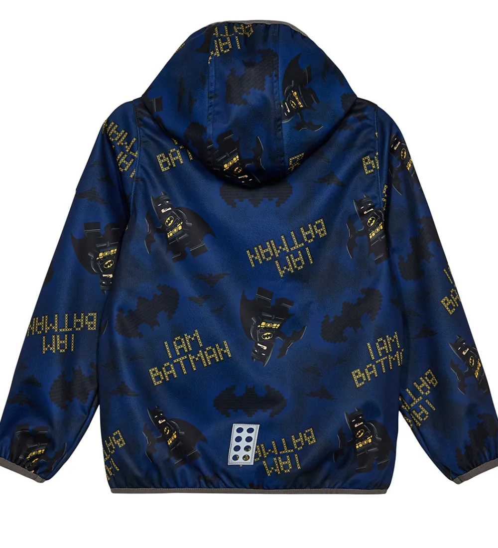 Børn LEGO® Wear Softshell>LEGO® Batman Softshelljakke - LWScout 201 - Mørkeblå m. Print