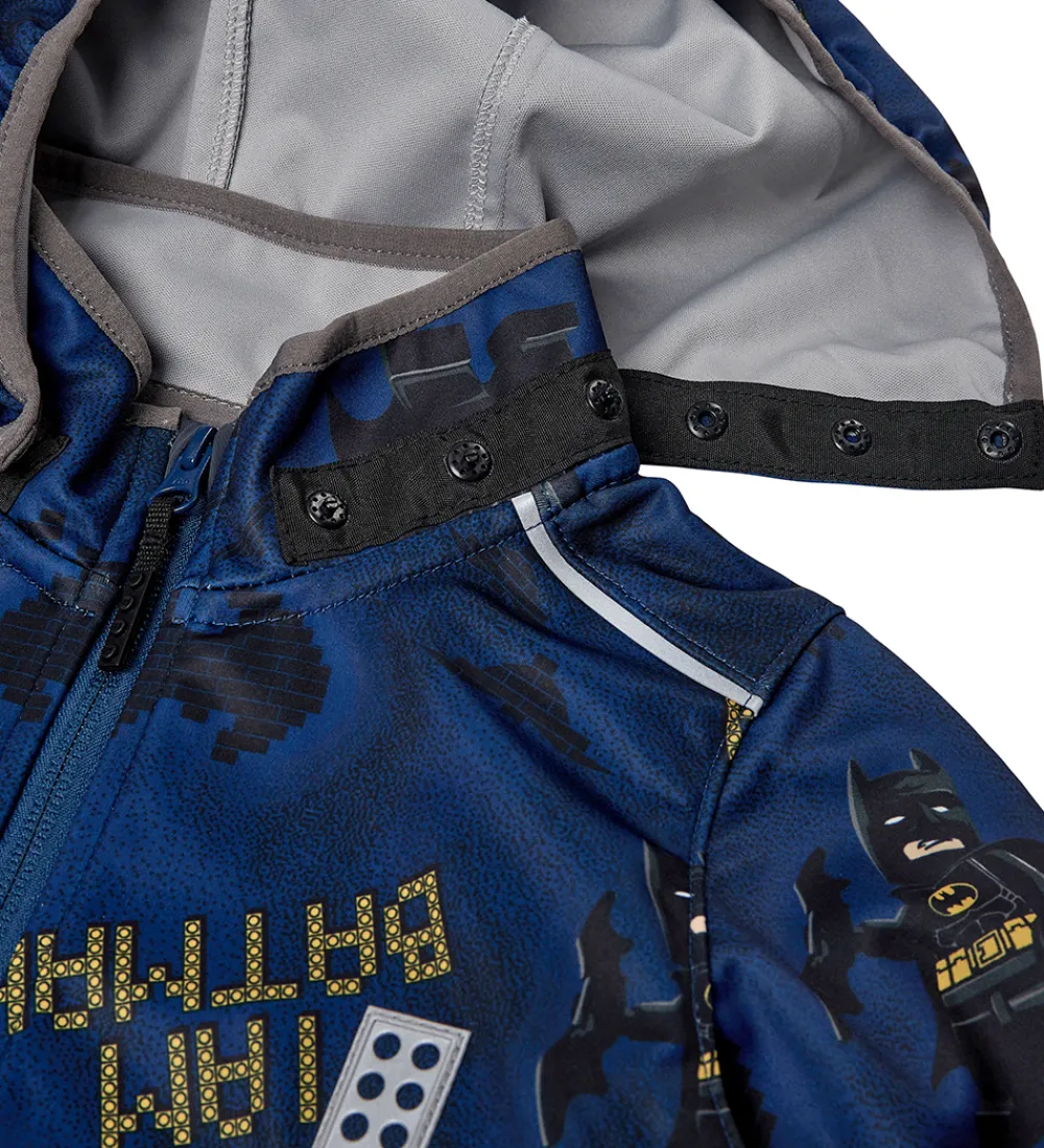 Børn LEGO® Wear Softshell>LEGO® Batman Softshelljakke - LWScout 201 - Mørkeblå m. Print