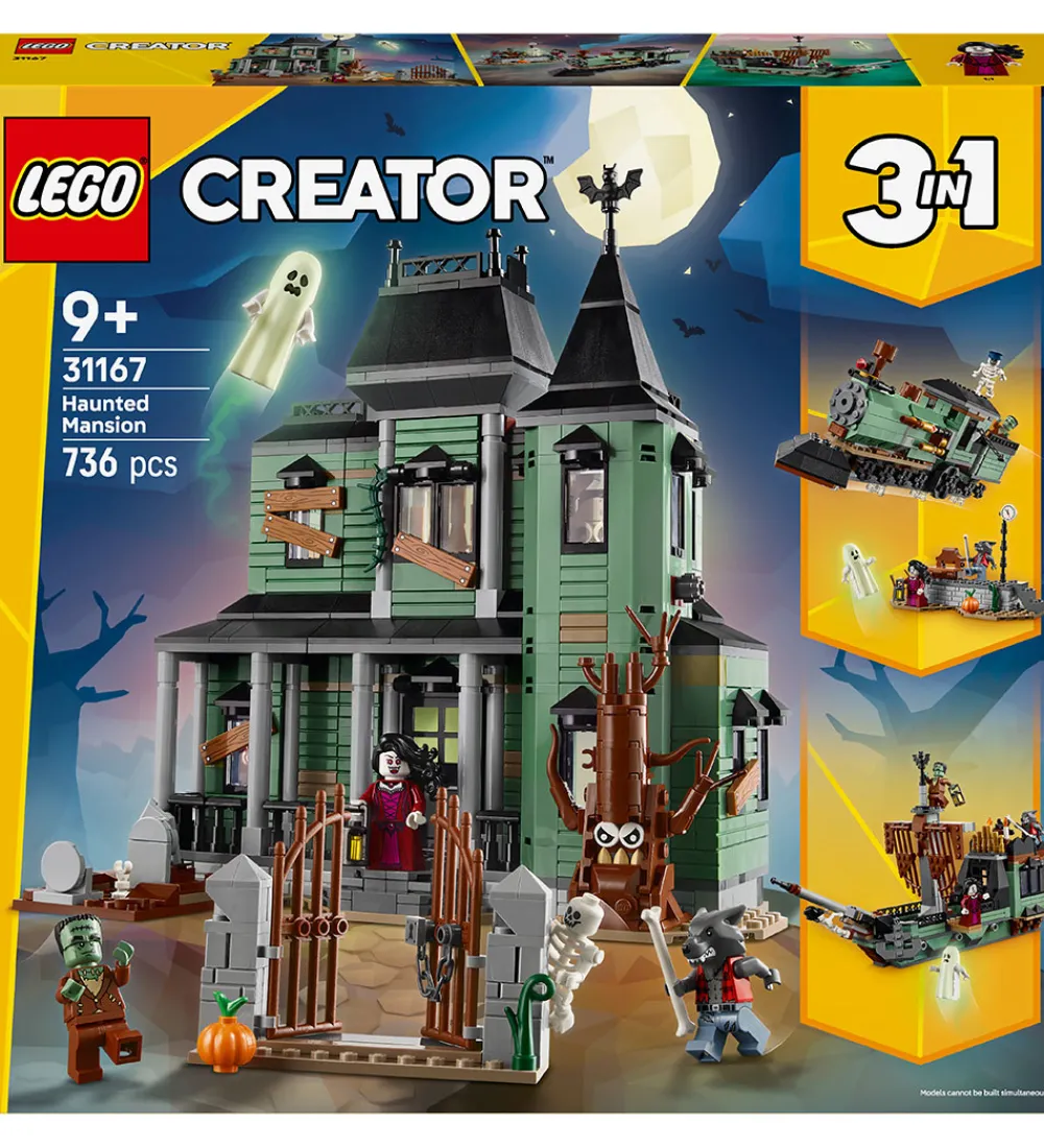 LEGO® Lego®|Konstruktionslegetøj>Creator - Hjemsøgt Palæ 31167 - 3-i-1 - 736 Dele