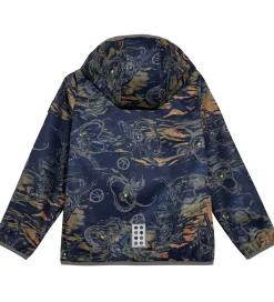 Børn LEGO® Wear Softshell|LEGO® Ninjago Softshelljakke - LWSaku 200 - Dark Navy m. Print