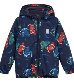 Børn LEGO® Wear Vinterjakker|LEGO® Ninjago Vinterjakke - LWJaz 712 - Navy m. Ninjaer