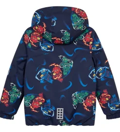 Børn LEGO® Wear Vinterjakker|LEGO® Ninjago Vinterjakke - LWJaz 712 - Navy m. Ninjaer