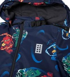 Børn LEGO® Wear Vinterjakker|LEGO® Ninjago Vinterjakke - LWJaz 712 - Navy m. Ninjaer