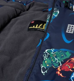 Børn LEGO® Wear Vinterjakker|LEGO® Ninjago Vinterjakke - LWJaz 712 - Navy m. Ninjaer