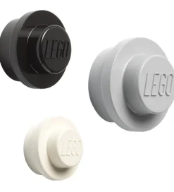 LEGO® Storage Knager>Knagerækkesæt - 3 stk - 10/8/5 cm - Hvid/Sort/Grå