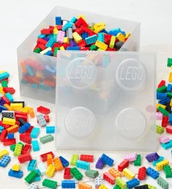 LEGO® Storage Bokse Og Kasser|Opbevaring>Opbevaringsboks - 4 Knopper - Glitter Translucent