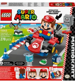 LEGO® Lego®|Konstruktionslegetøj|Super Mario - Mario Kart Interaktiv Mario 72043 - 278 Dele