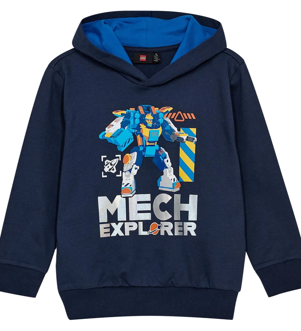 Børn LEGO® Wear Hættetrøjer>City Hættetrøje - LwSaku - Mørkeblå