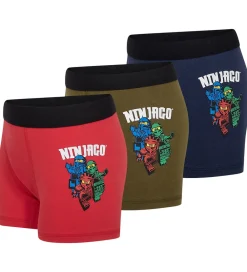 Børn LEGO® Wear Undertøj>Ninjago Boxershorts - 3-pak - LwaGan - Blå/Rød/Grøn