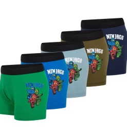 Børn LEGO® Wear Undertøj|Ninjago Boxershorts - 5-pak - LwAgan 608 - Blå/Brun/G