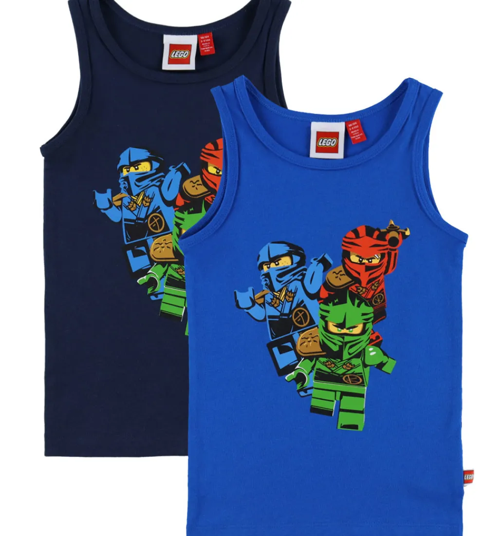Børn LEGO® Wear Undertøj|Ninjago Undertrøjer - 2-pak - LwaGan - Blå