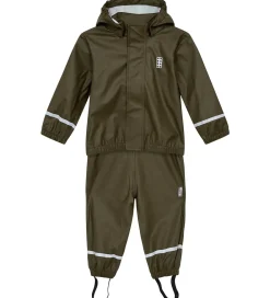 Børn LEGO® Wear Regntøj|Regntøj m. Seler - PU - LWJivan 200 - Dark Khaki
