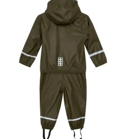Børn LEGO® Wear Regntøj|Regntøj m. Seler - PU - LWJivan 200 - Dark Khaki