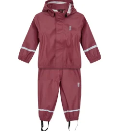 Børn LEGO® Wear Regntøj|Regntøj m. Seler - PU - LWJivan 200 - Mørk Rosa