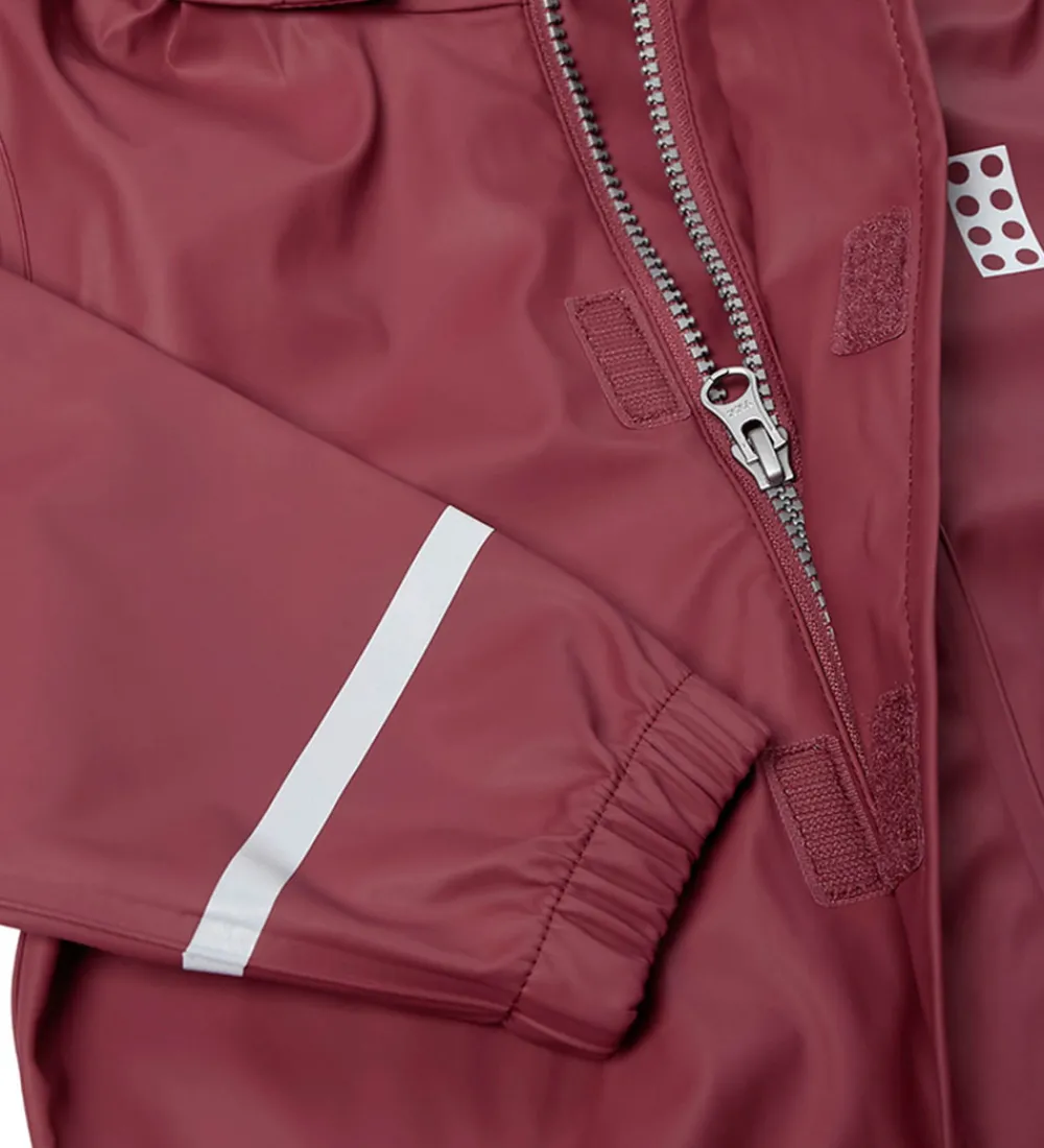 Børn LEGO® Wear Regntøj|Regntøj m. Seler - PU - LWJivan 200 - Mørk Rosa