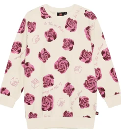 Børn LEGO® Wear Tunikaer|Sweatkjole - LwSasha 600 - Hvid m. Roser