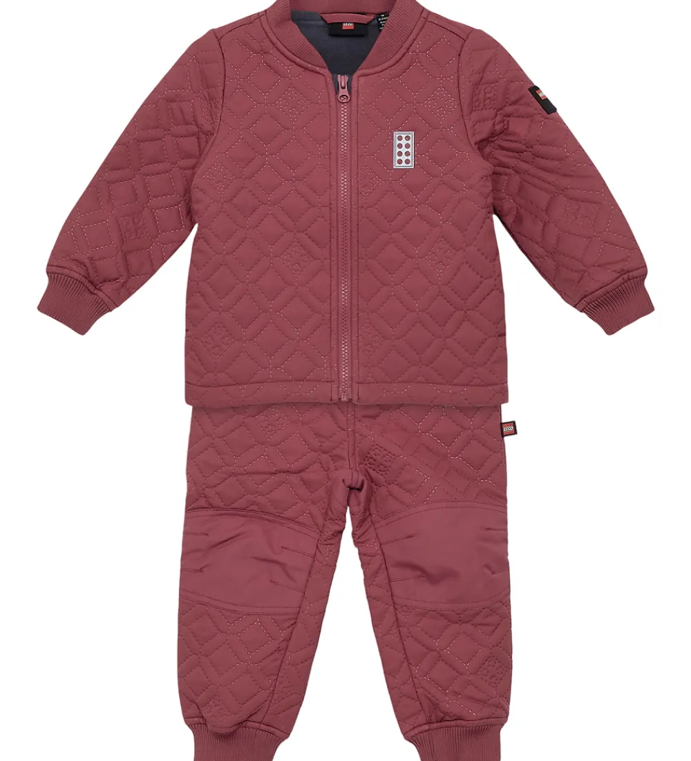 Børn LEGO® Wear Termotøj|Termotøj m. Fleece - Quiltet - LWSaku 612 - Mørk Rosa