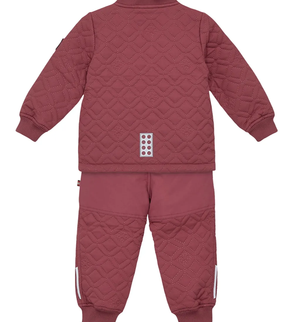 Børn LEGO® Wear Termotøj|Termotøj m. Fleece - Quiltet - LWSaku 612 - Mørk Rosa