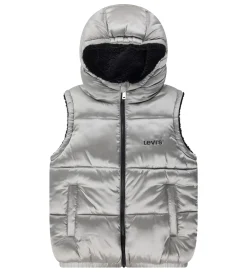 Børn Levis Dunveste Og Dyneveste|Dynevest m. Fleece - Vendbar - Sølv/Sort