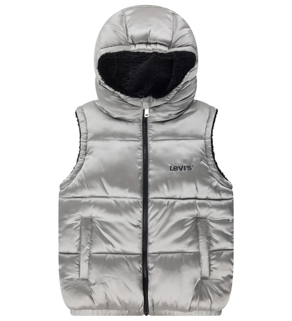 Børn Levis Dunveste Og Dyneveste|Dynevest m. Fleece - Vendbar - Sølv/Sort
