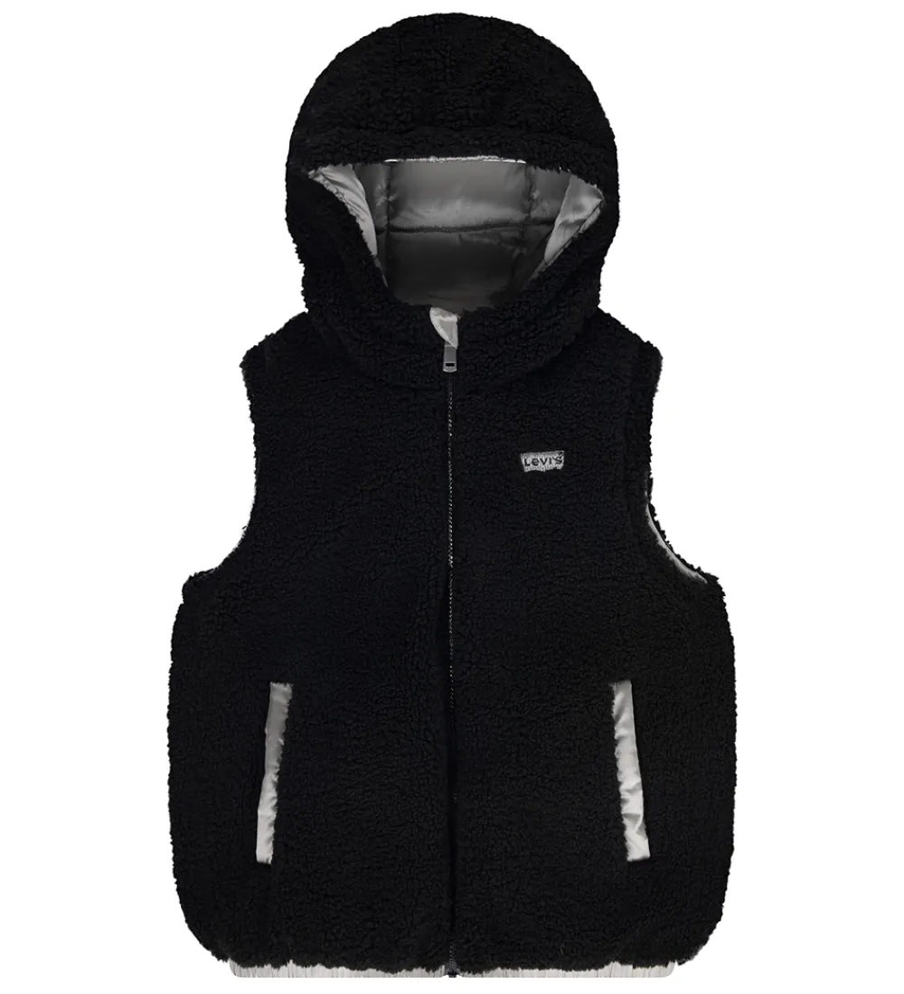 Børn Levis Dunveste Og Dyneveste|Dynevest m. Fleece - Vendbar - Sølv/Sort