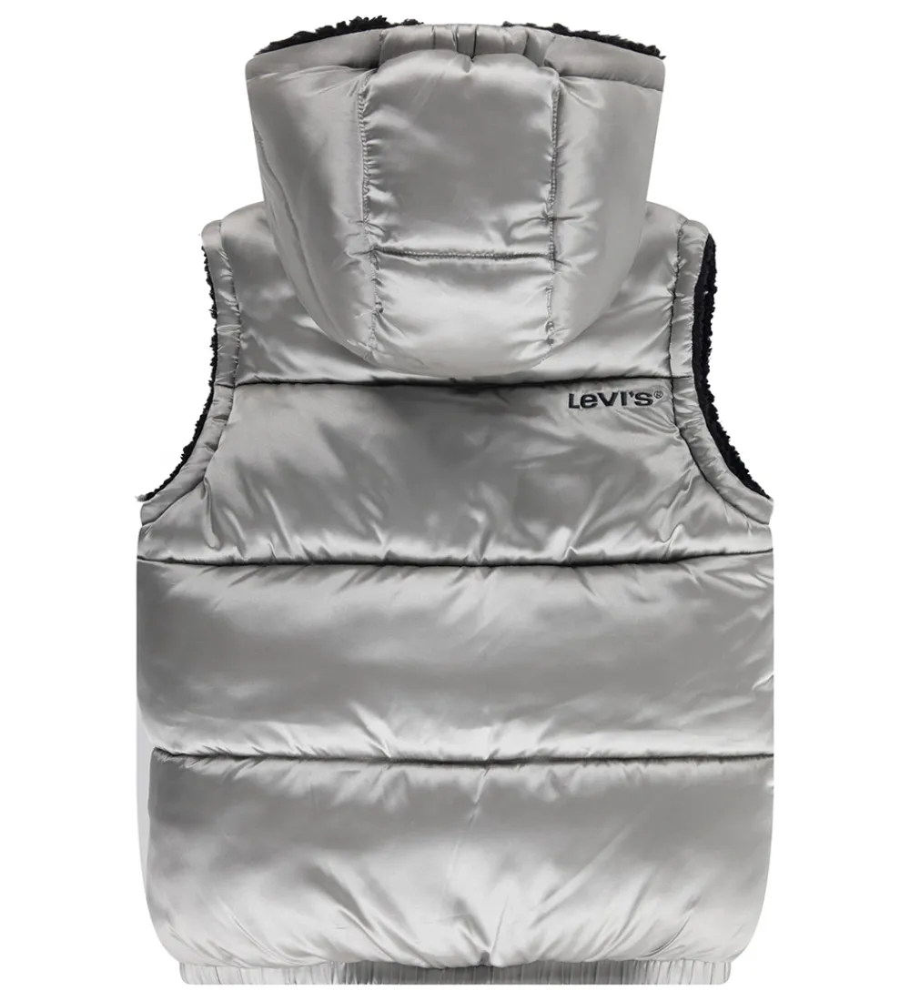 Børn Levis Dunveste Og Dyneveste|Dynevest m. Fleece - Vendbar - Sølv/Sort
