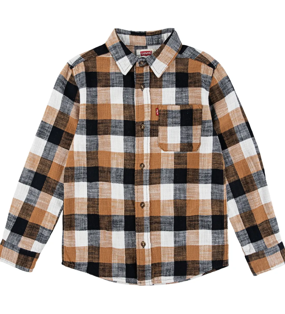 Børn Levis Skjorter|Konfirmationstøj|Skjorte - Buffalo Check - Jet Black