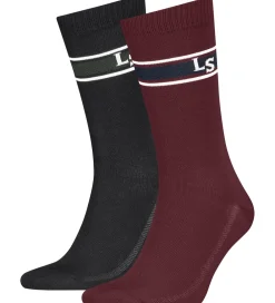 Børn Levis Strømper>Strømper - 2-pak - Bordeaux/Sort