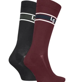 Børn Levis Strømper>Strømper - 2-pak - Bordeaux/Sort