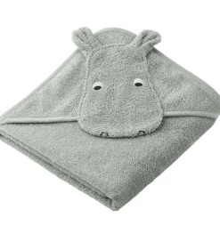 Liewood Babyhåndklæde- Og Poncho|Håndklæder>Babyhåndklæde - Albert - Hippo Dove Blue