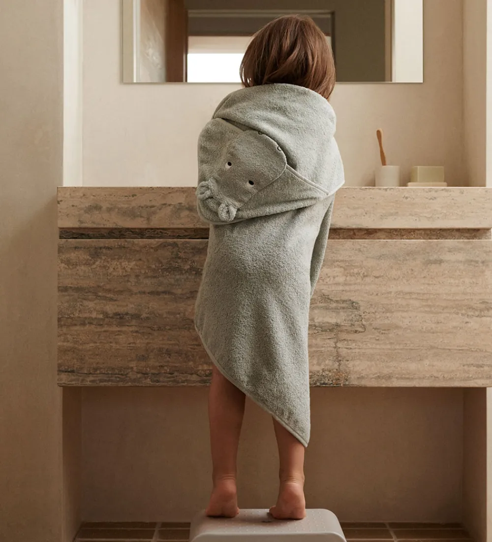 Liewood Babyhåndklæde- Og Poncho|Håndklæder>Babyhåndklæde - Albert - Hippo Dove Blue