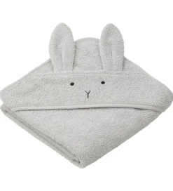 Liewood Babyhåndklæde- Og Poncho|Håndklæder>Babyhåndklæde - 70x70 cm - Albert - Rabbit Grå
