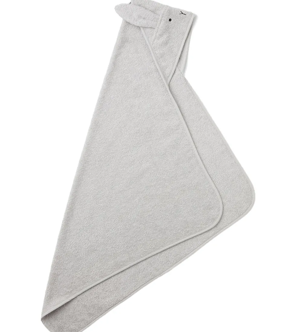 Liewood Babyhåndklæde- Og Poncho|Håndklæder>Babyhåndklæde - 70x70 cm - Albert - Rabbit Grå