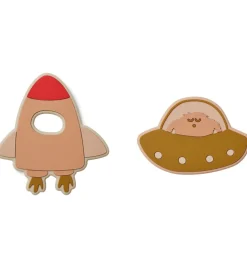 Liewood Bideringe>Bidelegetøj - Silikone - 2-pak - Gia - Space Rose Multi