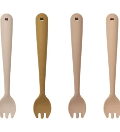 Børn Børnebestik>Liewood Gafler - 4-pak - Silikone - Scott - Rose Multi Mix