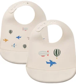 Liewood Hagesmække>Hagesmække - Silikone - 2-pak - Tilda - Aviator/Ecru
