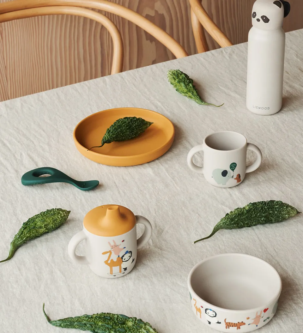 Liewood Spisetid|Spisesæt|Spisesæt - Silikone - 4 dele - Vivi - Around The World/S