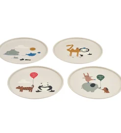 Liewood Spisetid|Tallerkener>Tallerkener - Remco - 4-pak - Around The World/Sandy