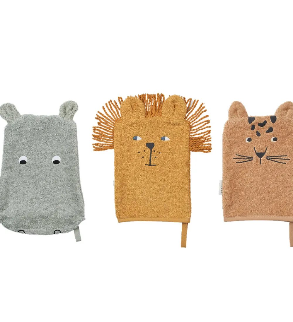 Liewood Vaskeklude>Vaskeklude - Sylvester - 3-pak - Safari Mix