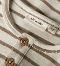 Børn Lil Atelier Bluser|Drengetøj>Lil' Atelier Bluse - NmmLimia - Turtledove/ Sephia Tint