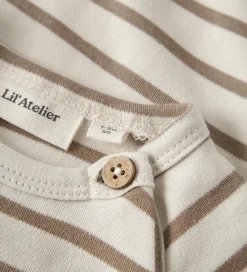 Børn Lil Atelier Bodyer|Lil' Atelier Body l/æ - NbmLimia - Turtledove/ Sephia Tint