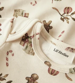 Børn Lil Atelier Juletøj>Lil' Atelier Body L/Æ - NbnLayo - Turtledove/Christmas