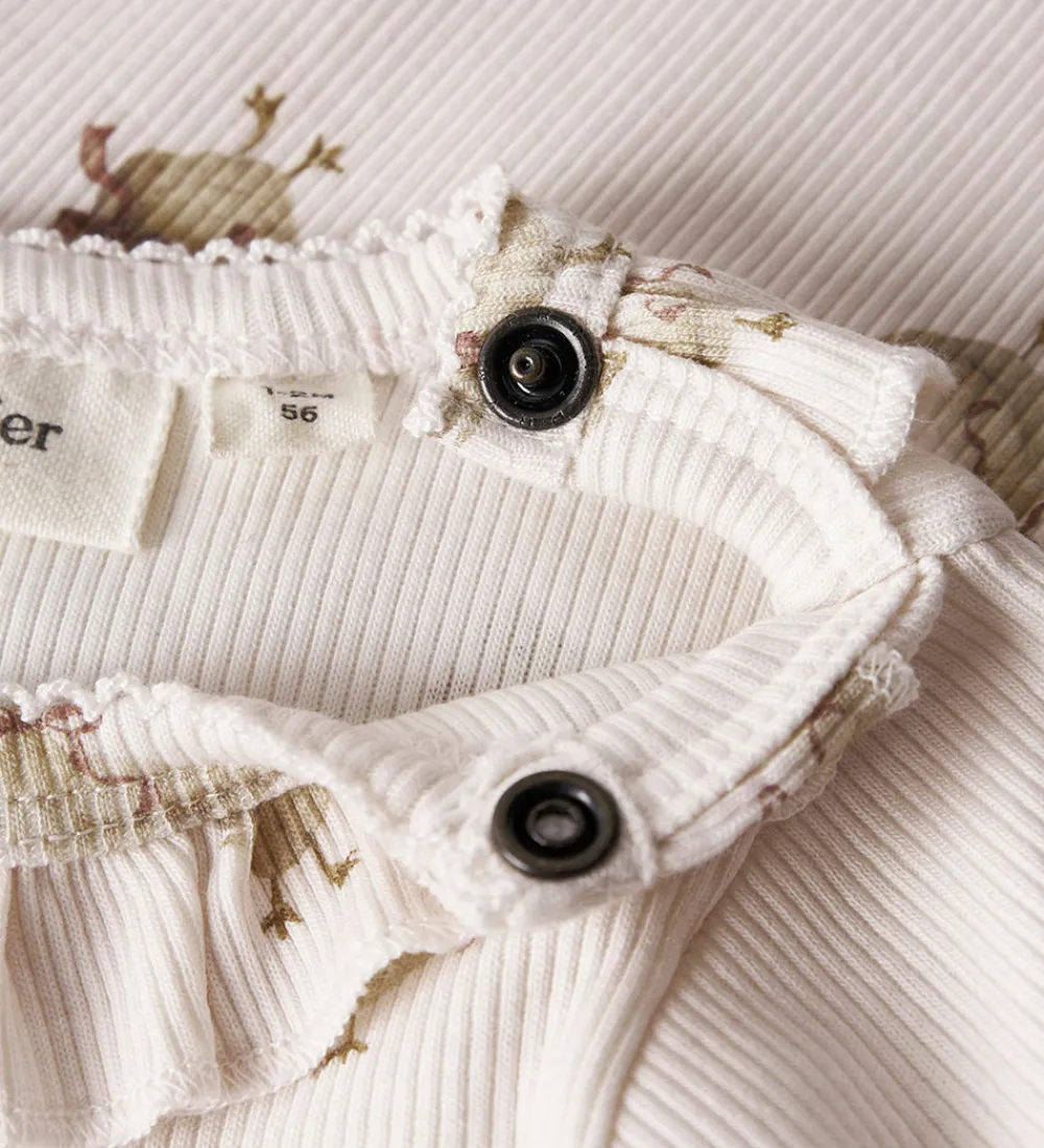 Børn Lil Atelier Bodyer>Lil' Atelier Body L/Æ - Rib - NbfLavo - Almost Mauve/Goose