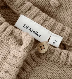 Børn Lil Atelier Striktrøjer|Lil' Atelier Cardigan - Strik - NbfEmlen - Oxford Tan